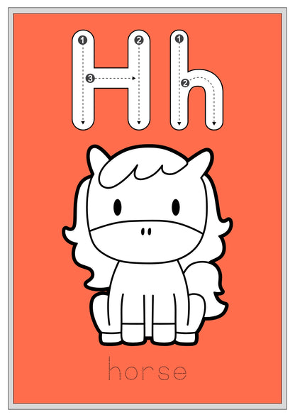 Animal Alphabet Coloring Book